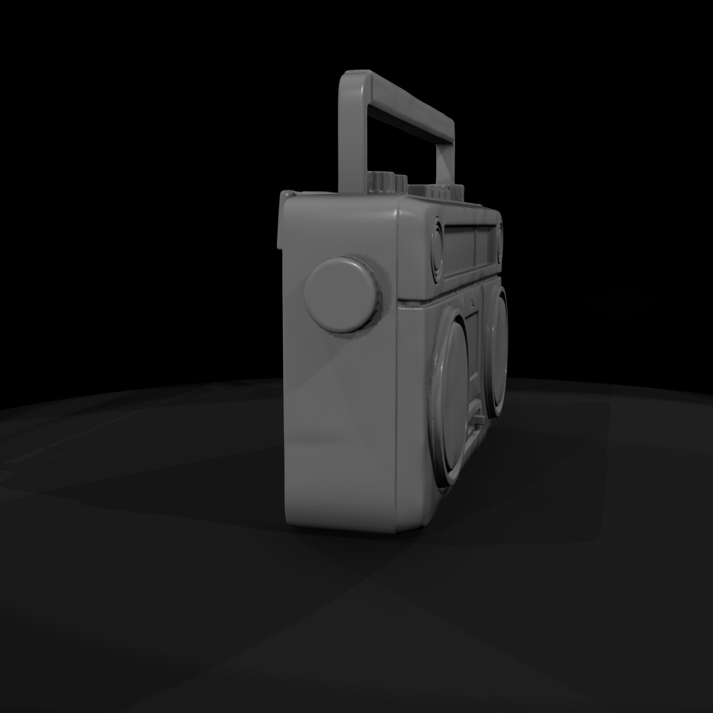 1980s Boombox 1980s Boombox Radio Miniature (3D-Printable) Miniature (3D-Printable)