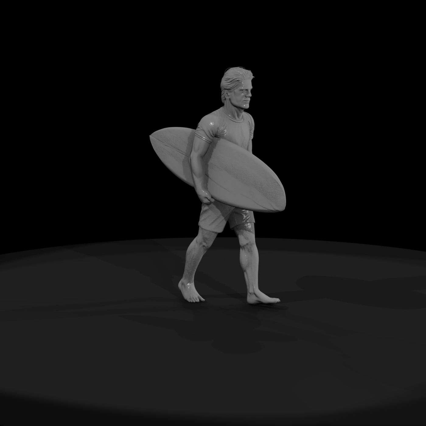 1980s BEACH SWIMMERS & SUNBATHERS Surfer