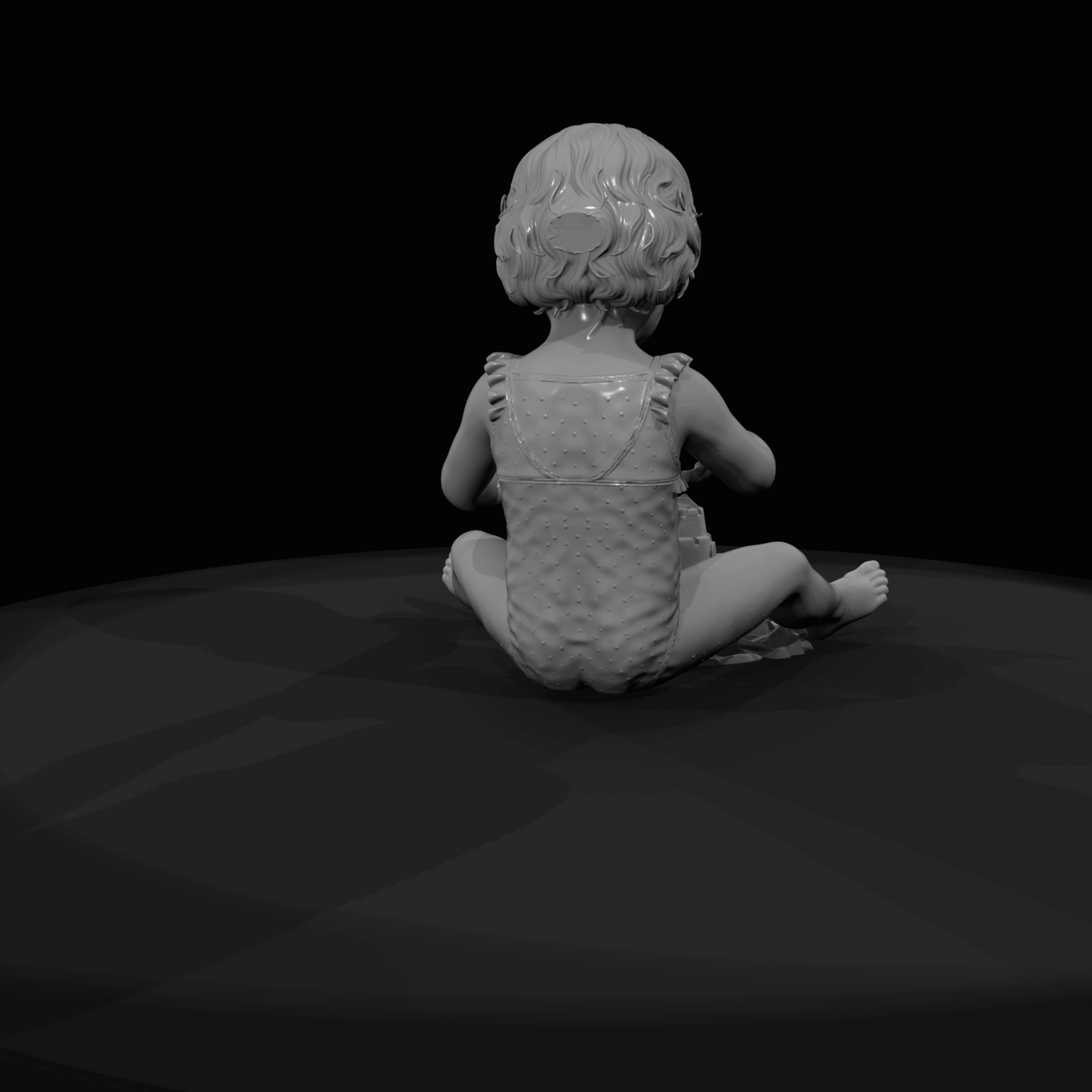 Miami Beach Character Figure (1980s) — Child Building