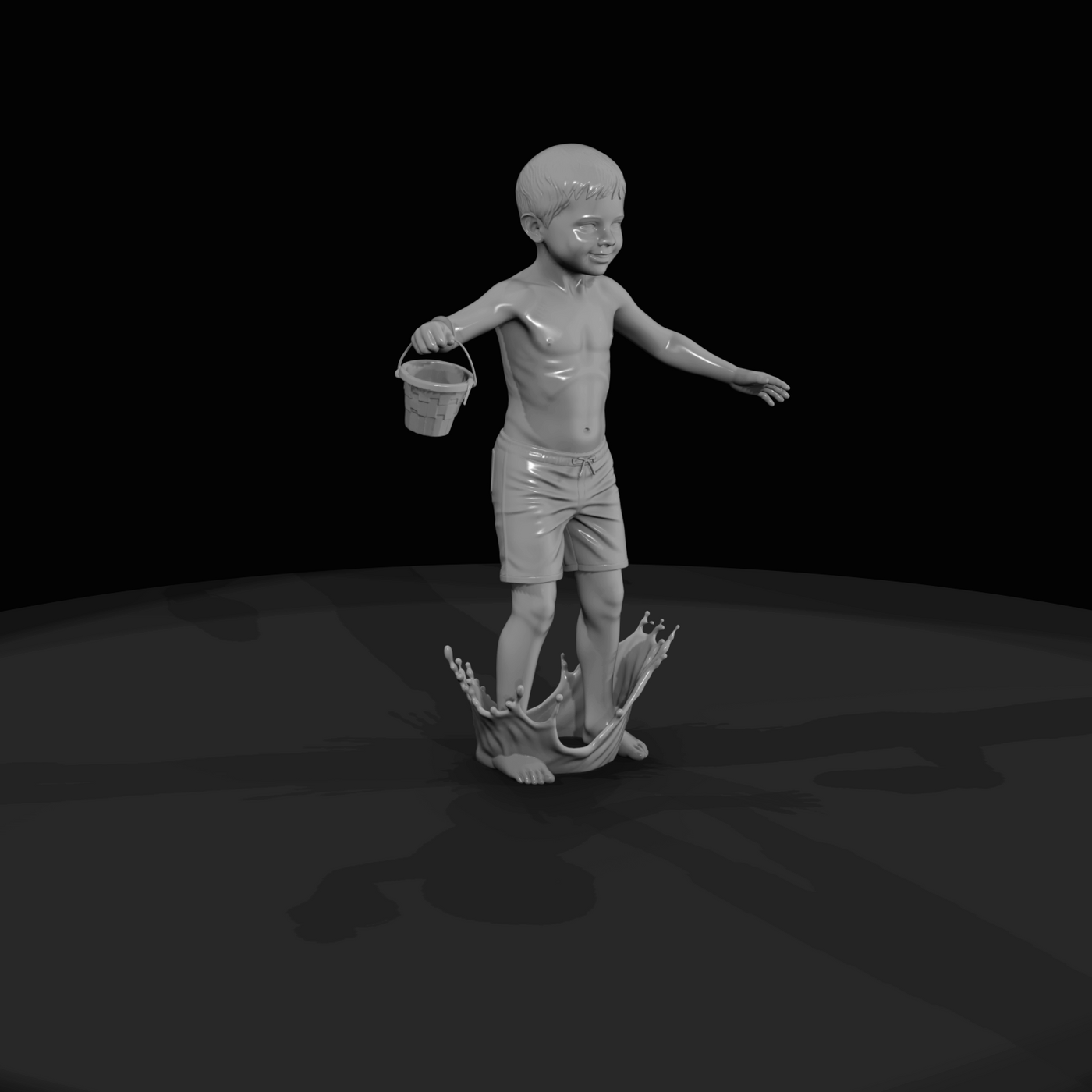 Miami Beach Character Figure (1980s) — Child Playing