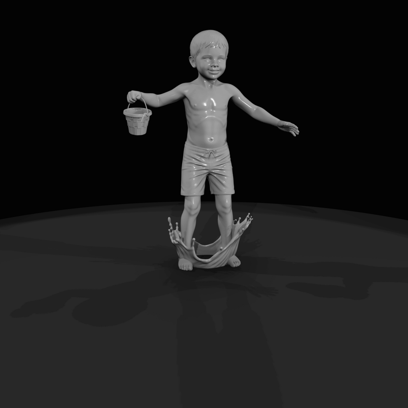 Miami Beach Character Figure (1980s) — Child Playing