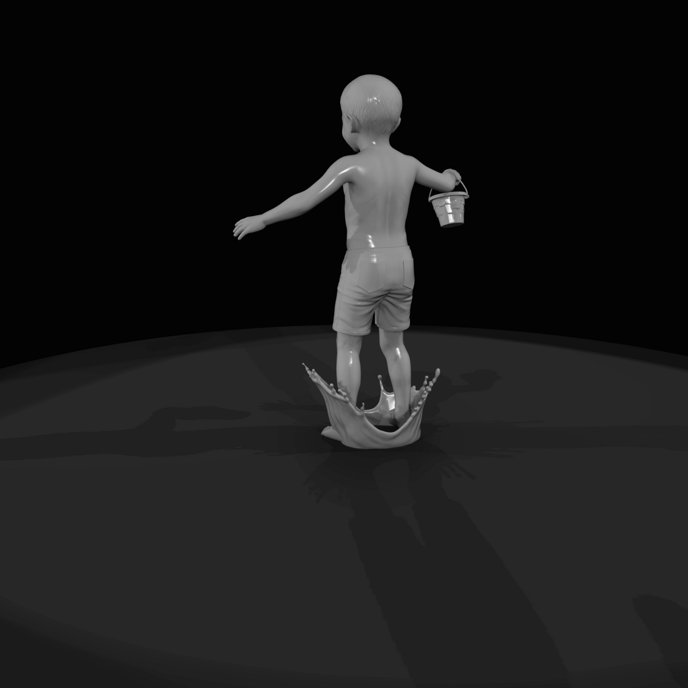 Miami Beach Character Figure (1980s) — Child Playing
