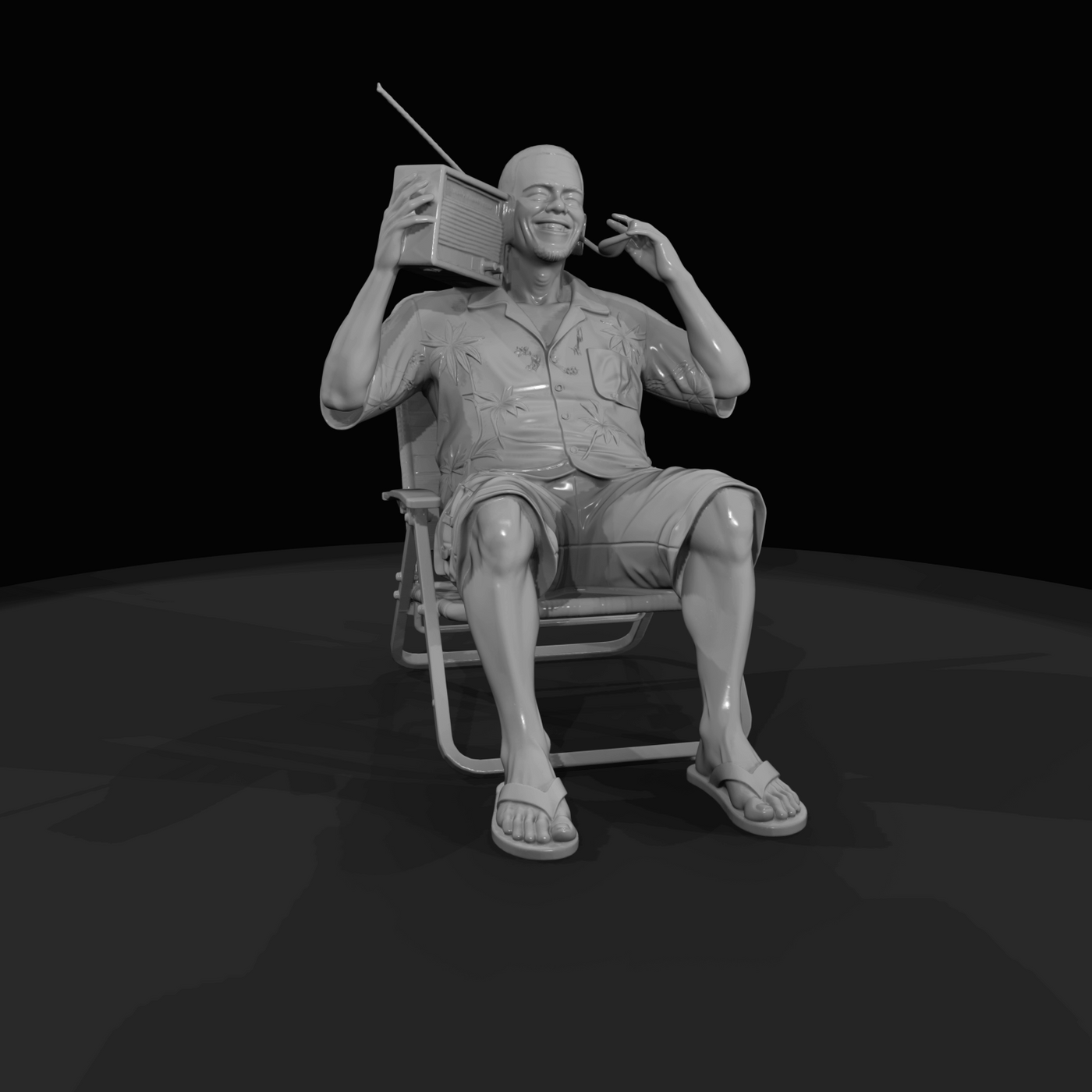 Miami Beach Character Figure (1980s) — Cuban Man