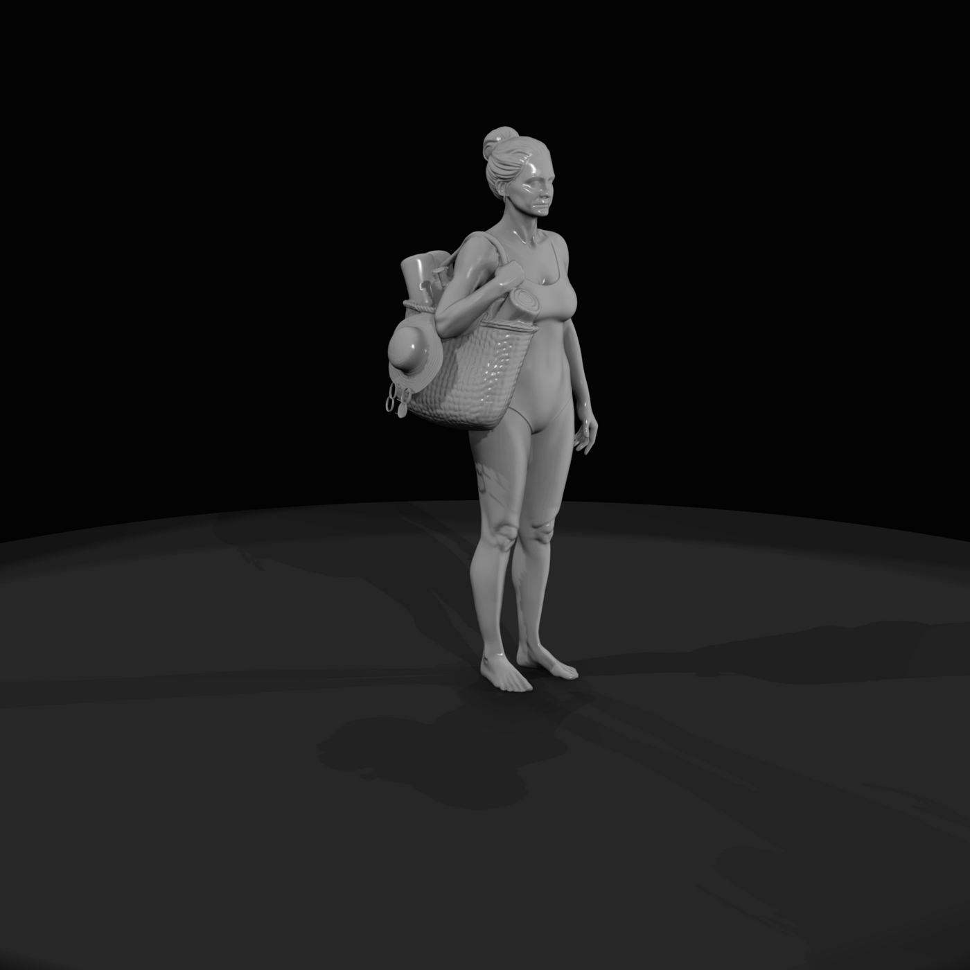 Miami Beach Character Figure (1980s) — Middle Aged Woman