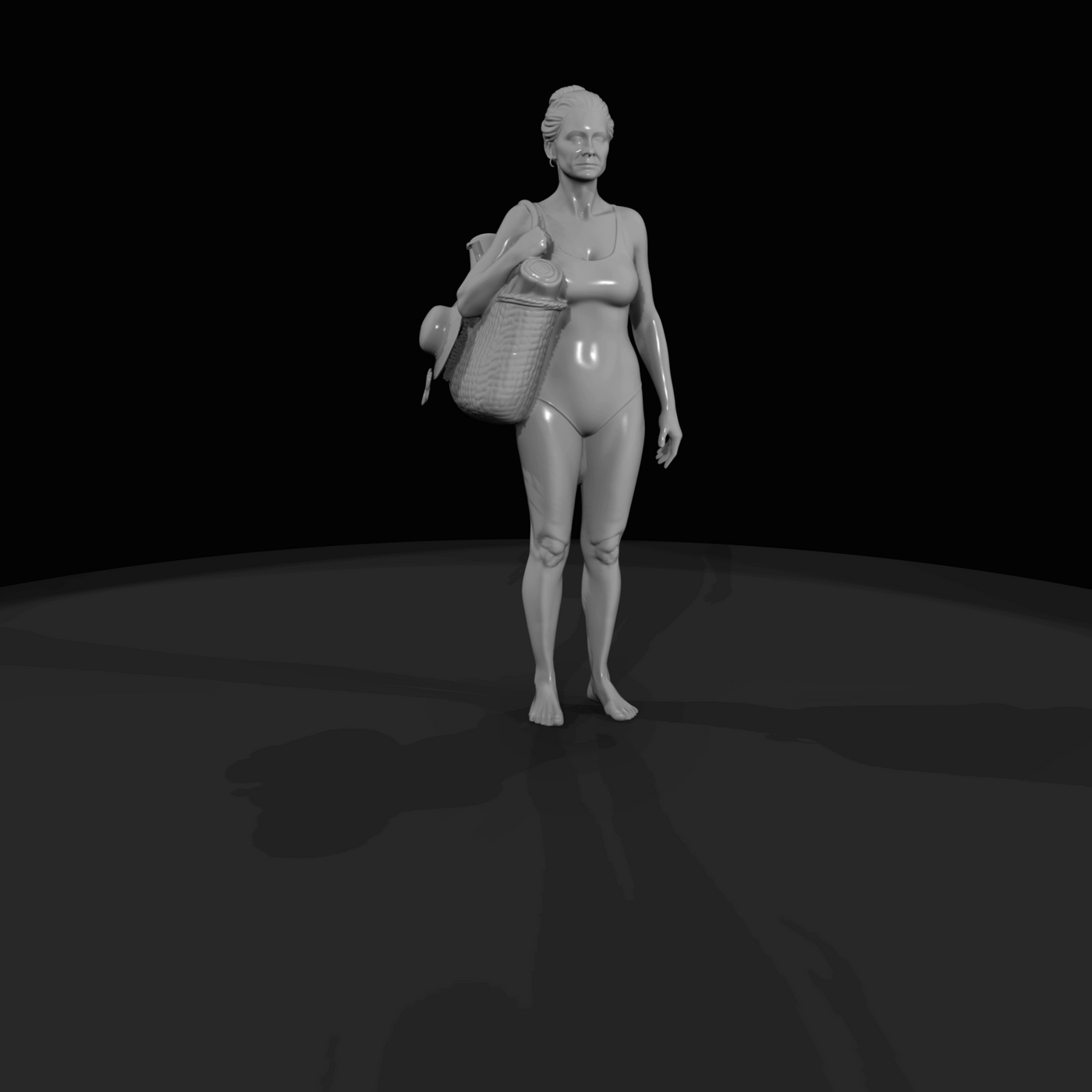 Miami Beach Character Figure (1980s) — Middle Aged Woman