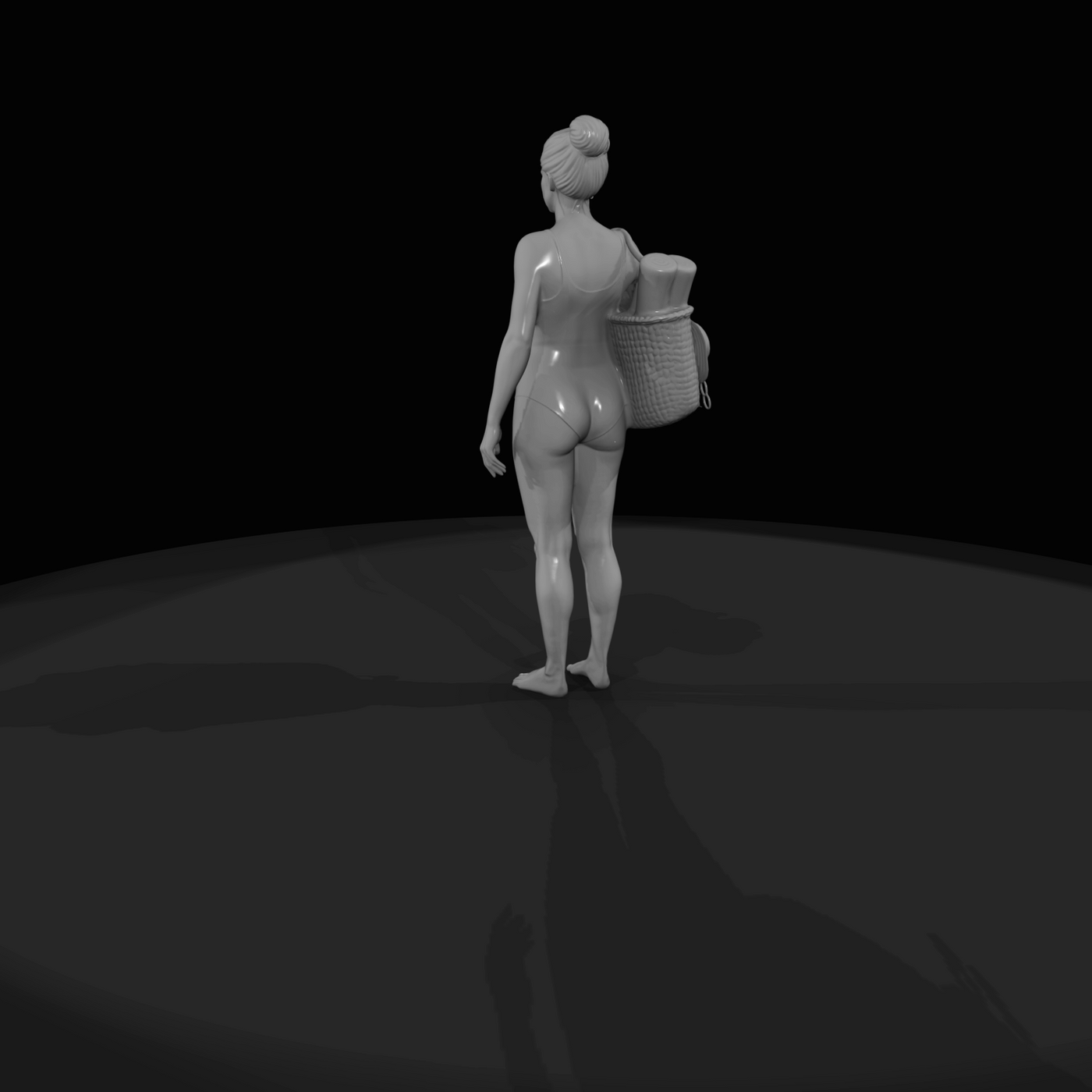 Miami Beach Character Figure (1980s) — Middle Aged Woman