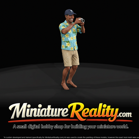1980s miami beach tourist with
