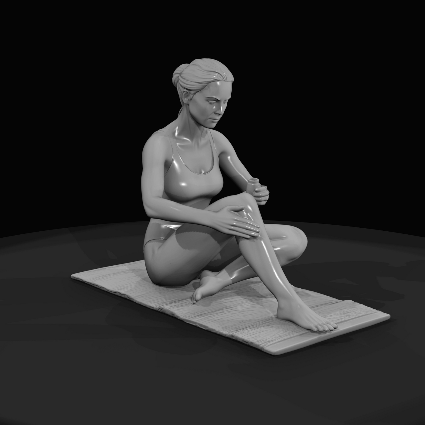 Miami Beach Character Figure (1980s) — Woman Applying