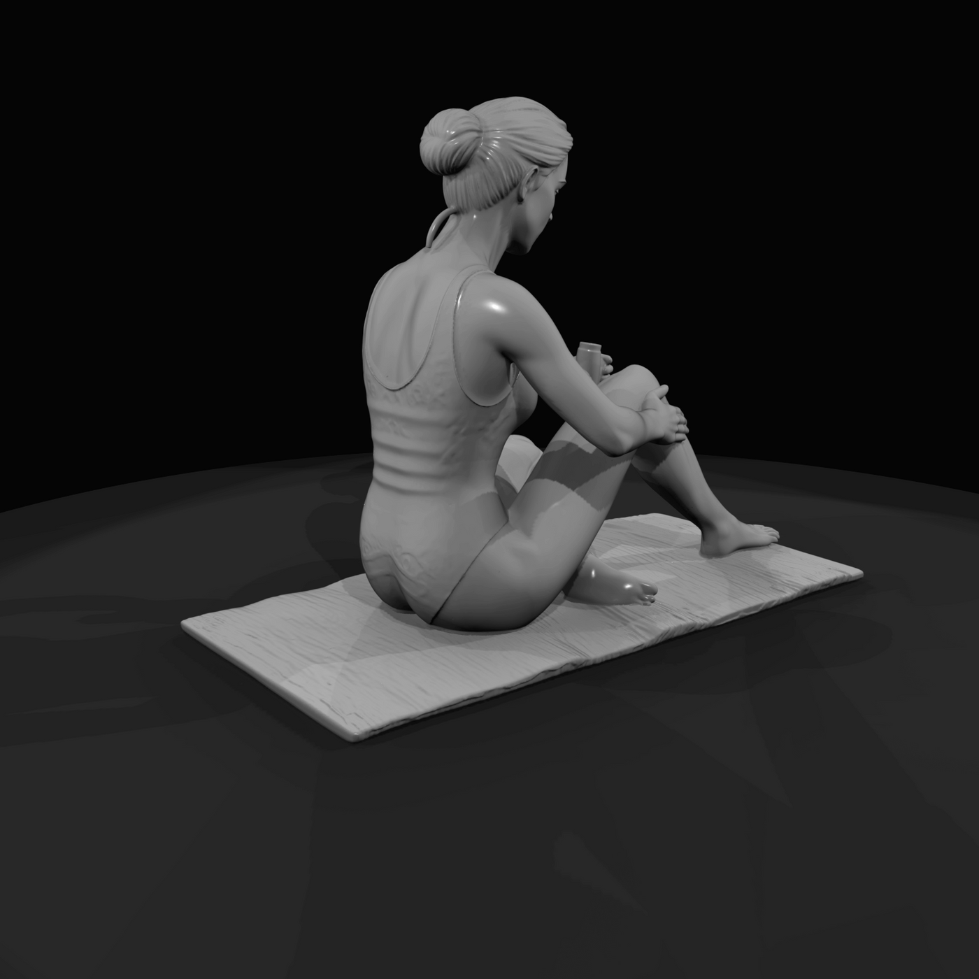 Miami Beach Character Figure (1980s) — Woman Applying