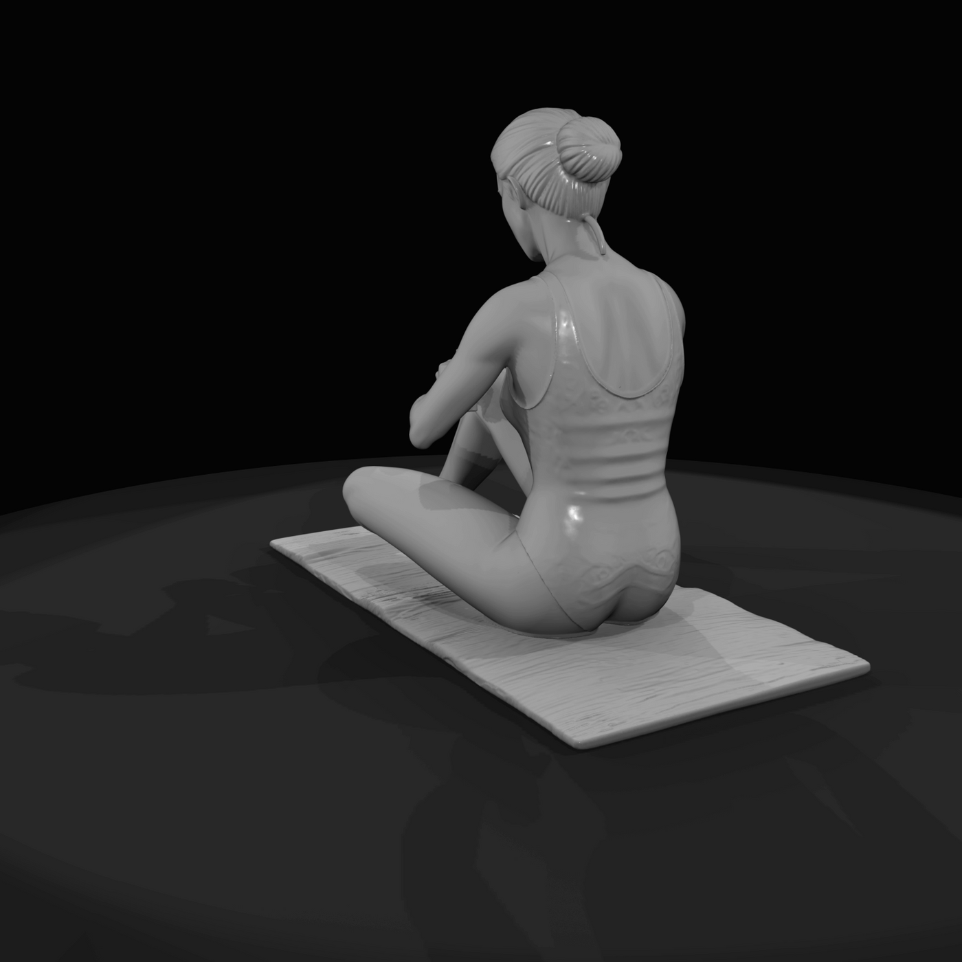 Miami Beach Character Figure (1980s) — Woman Applying