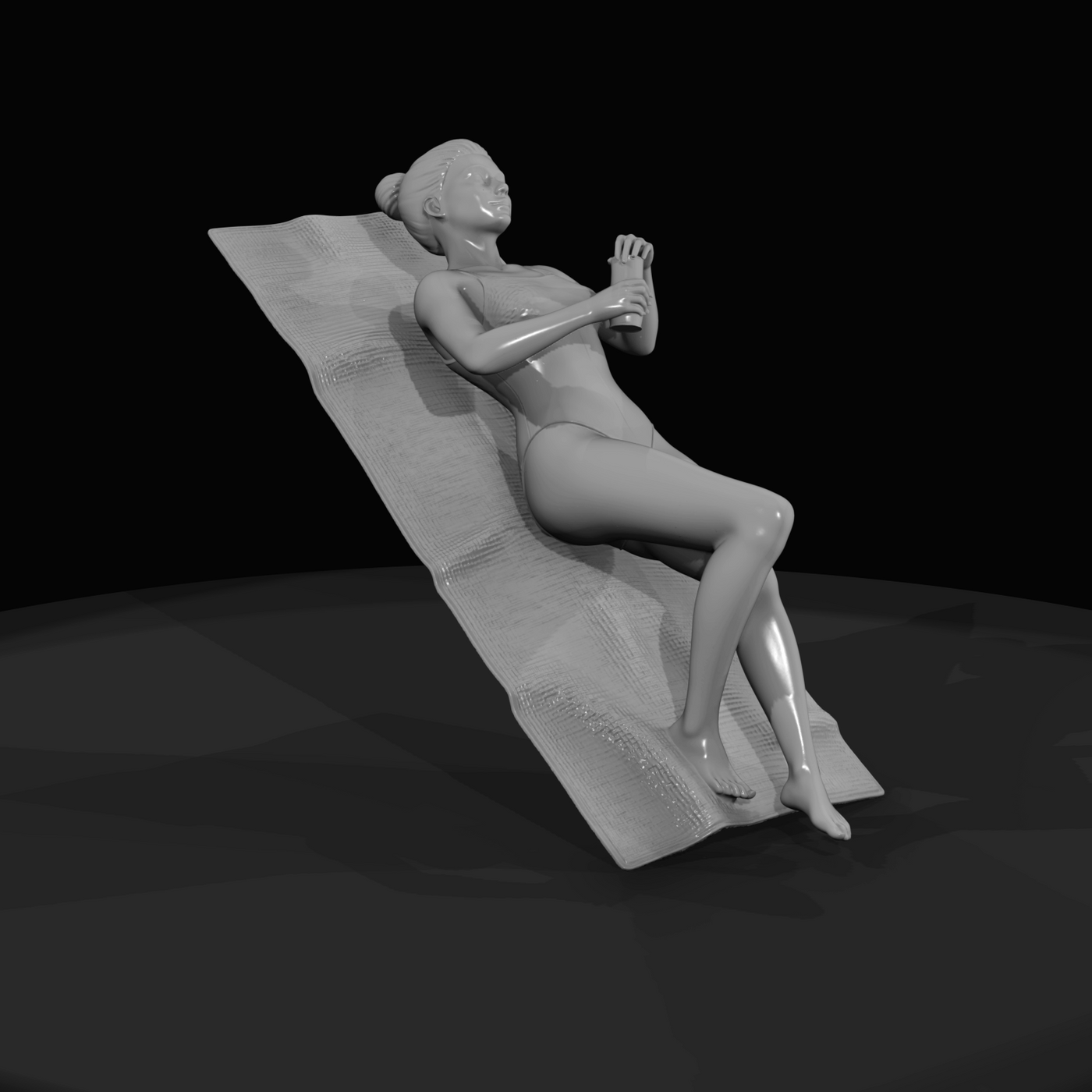 Miami Beach Character Figure (1980s) — Woman On