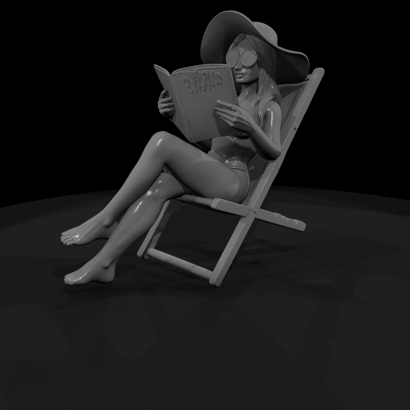 1980s miami beach woman reading