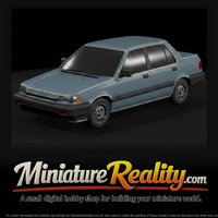 1983 Honda Civic Mk3 Sedan miniature, three-quarter view — thumbnail 3