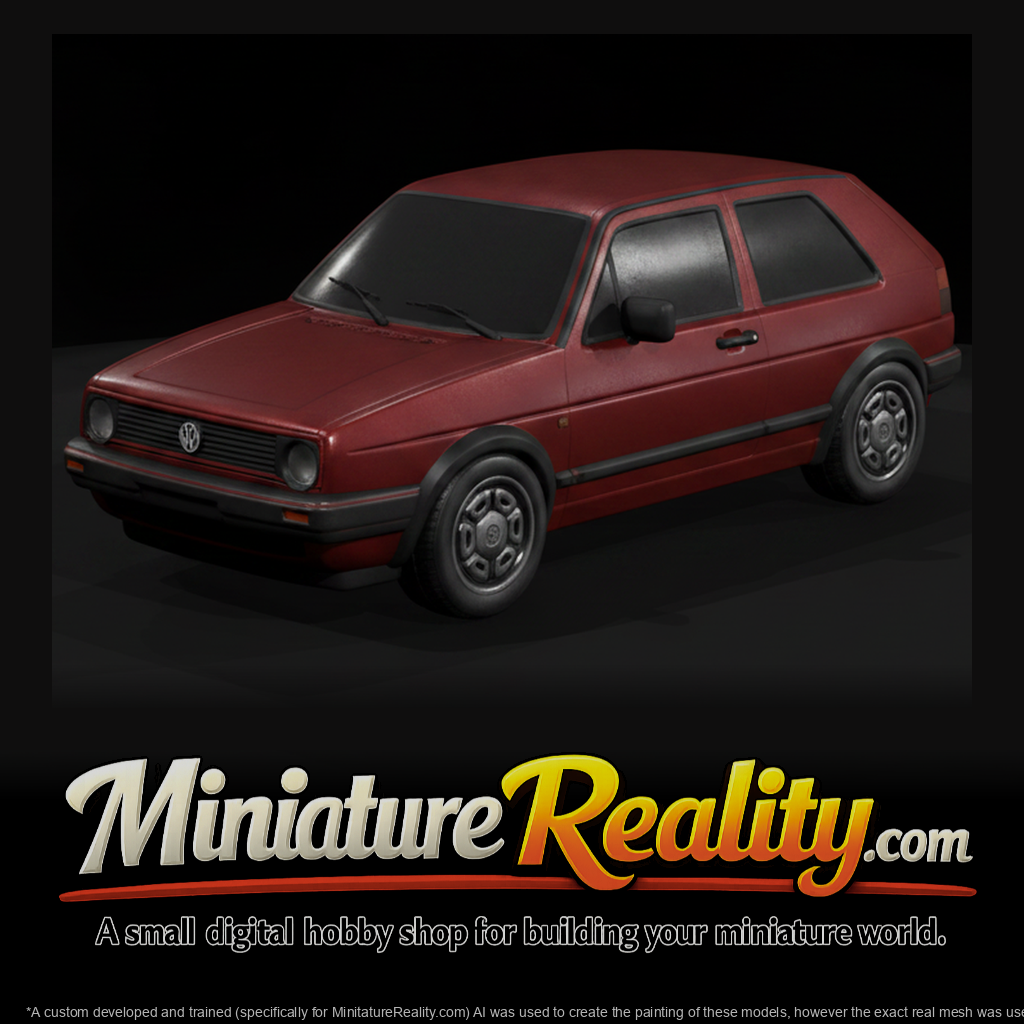 1983 Volkswagen Golf Mk2 3-Door miniature, three-quarter view