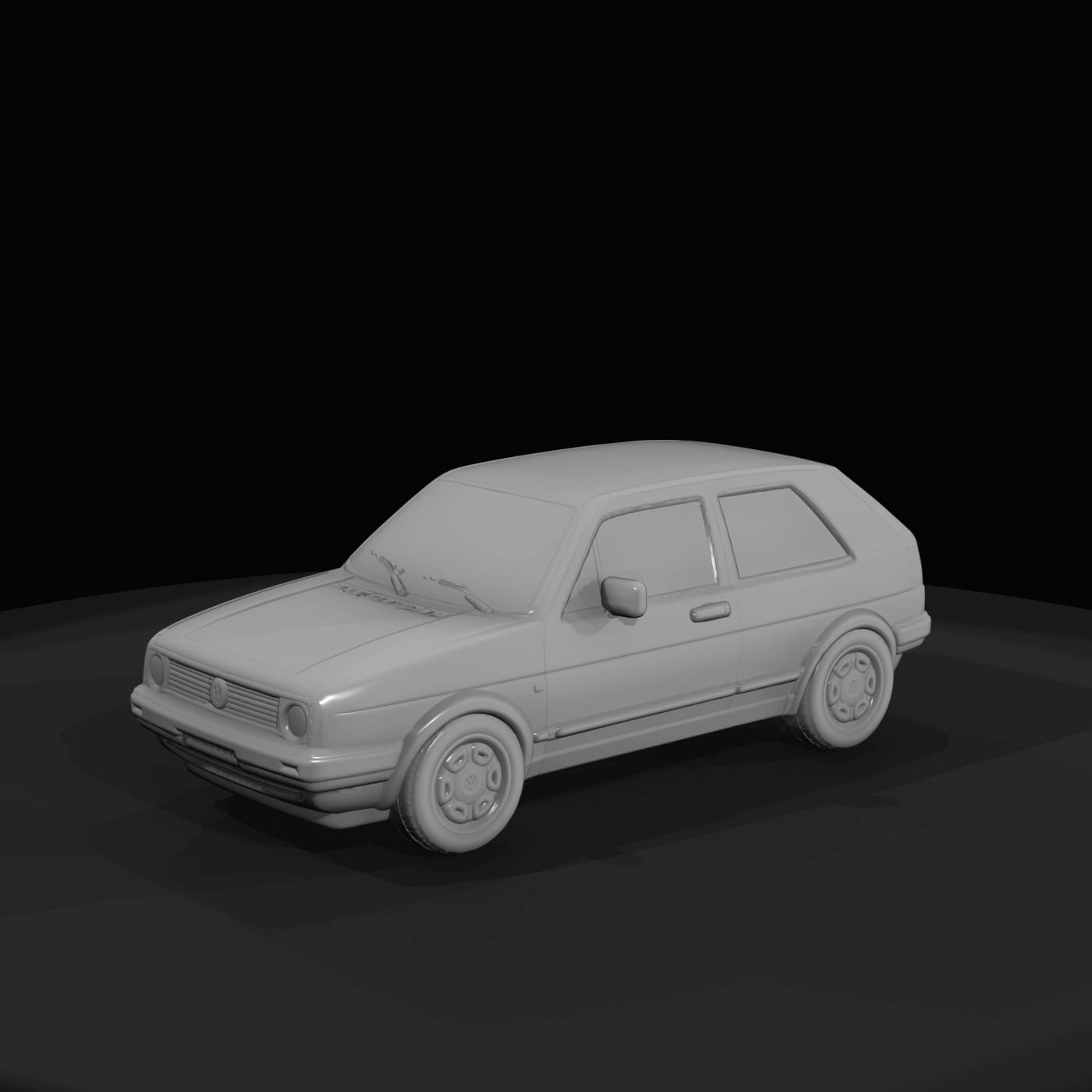 1983 Volkswagen Golf Mk2 three-door hatchback (1980s) — German compact, scale hobby model