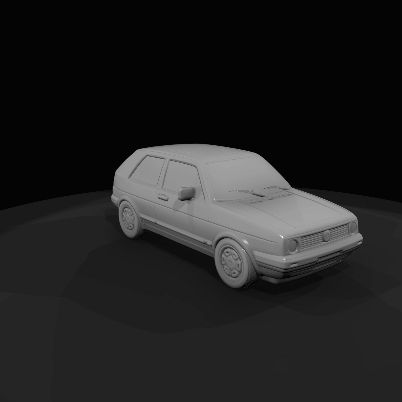 1983 Volkswagen Golf Mk2 three-door hatchback (1980s) — German compact, scale hobby model