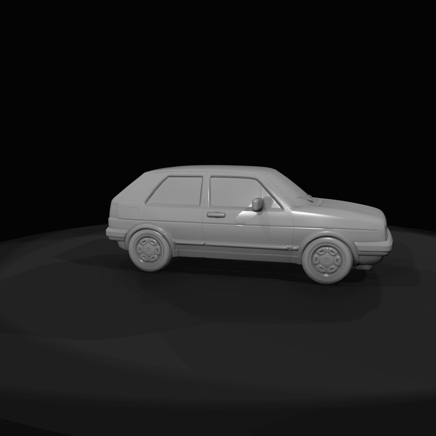 1983 Volkswagen Golf Mk2 three-door hatchback (1980s) — German compact, scale hobby model