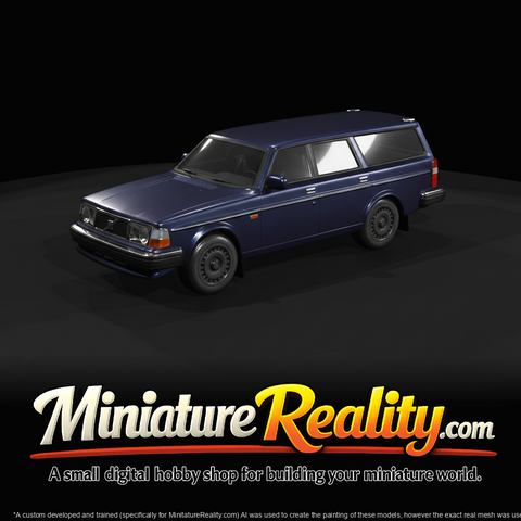 1984 Volvo 245 estate wagon (1980s) — blue metallic, Swedish boxy family wagon
