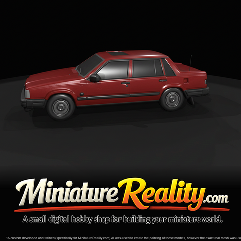 1985 Volvo 744 sedan (1980s) — Swedish boxy mid-size, red, European executive