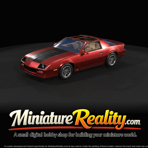 1986 Chevrolet Camaro IROC-Z coupe (1980s) — American muscle pony car, red metallic