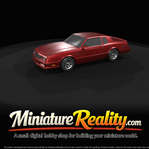 1986 Chevrolet Monte Carlo SS coupe (1980s) — American personal luxury, red, classic coupe