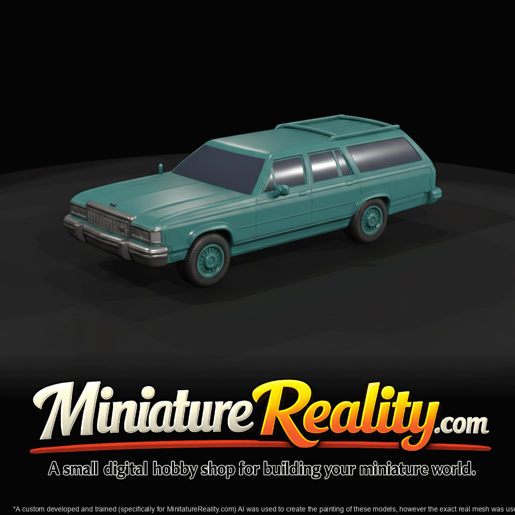1986 Ford Country Squire station wagon (1980s) — American full-size family wagon, wood-panel styling