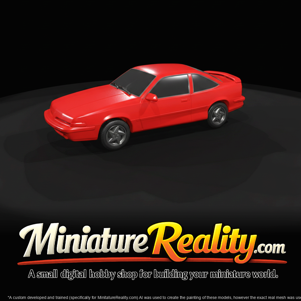 1986 Pontiac Sunbird coupe (1980s) — American compact, red gloss