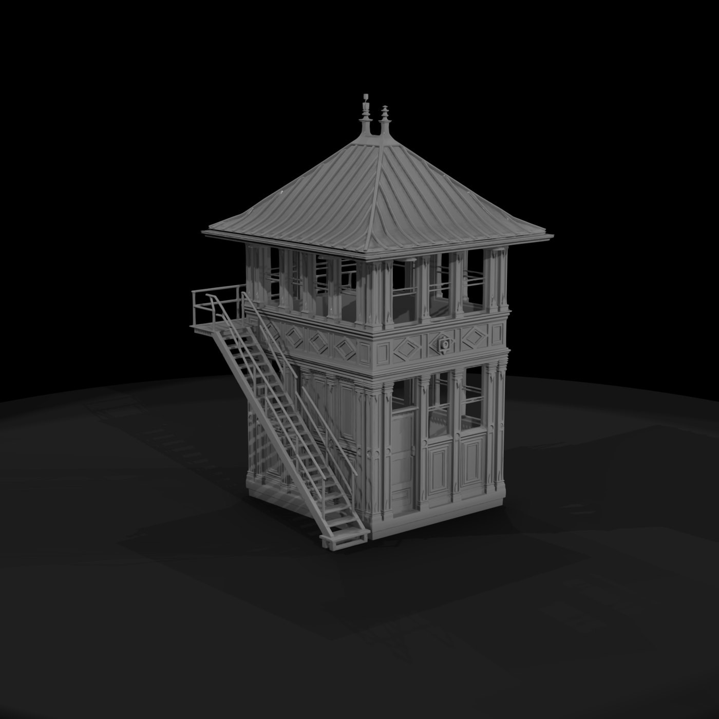 Two-Story Guard Lookout Tower