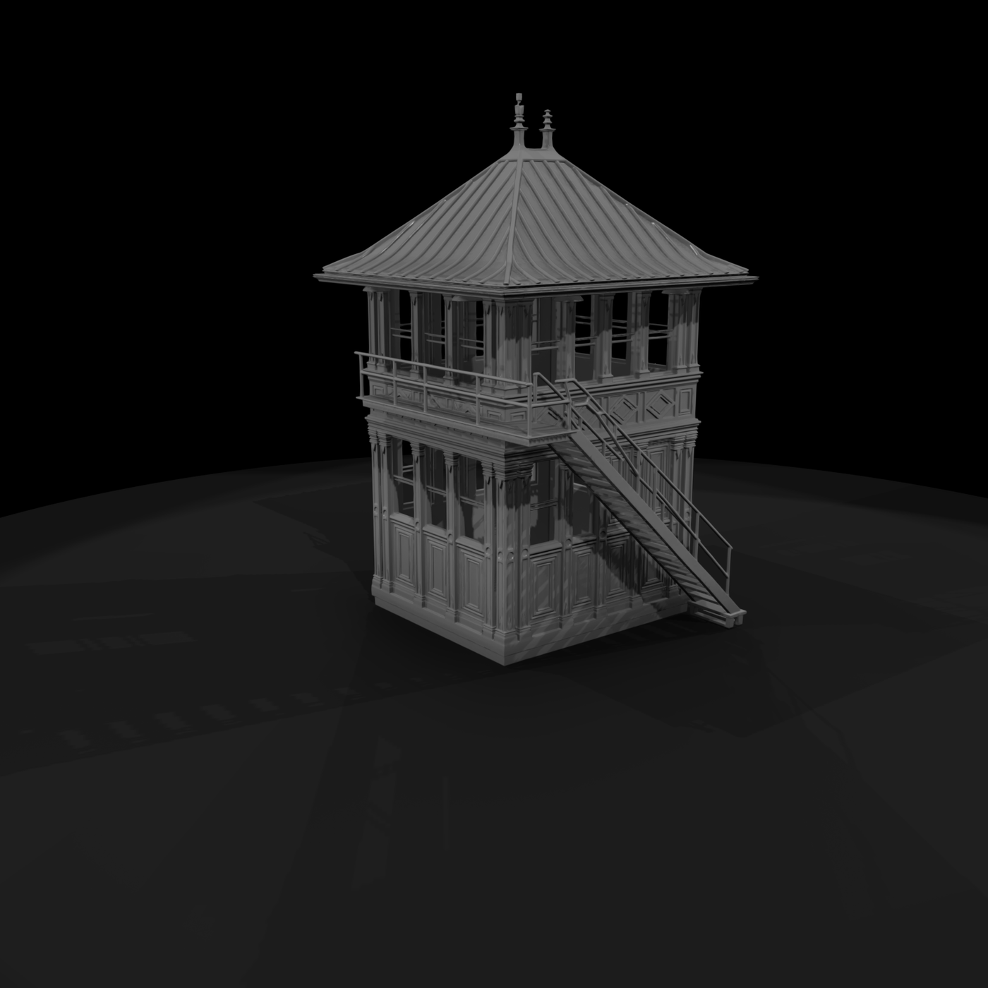 Two-Story Guard Lookout Tower