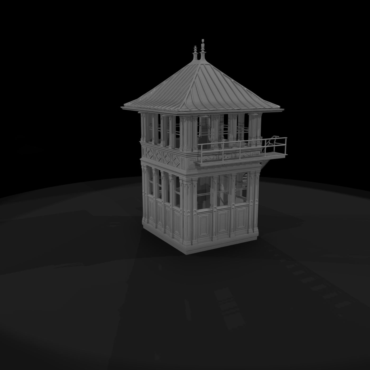 Two-Story Guard Lookout Tower