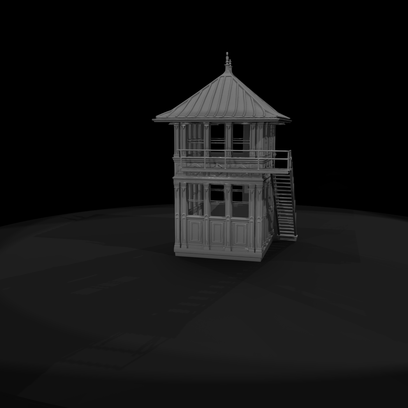Two-Story Guard Lookout Tower
