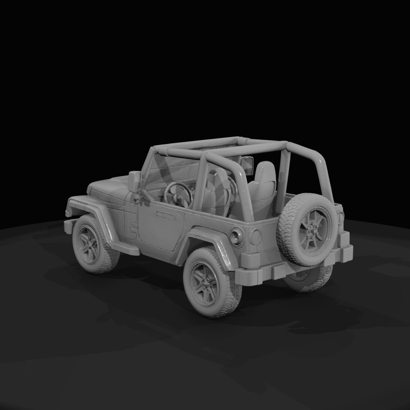 1997 Jeep Wrangler TJ (1990s) — second-generation, round headlights, classic open 4x4