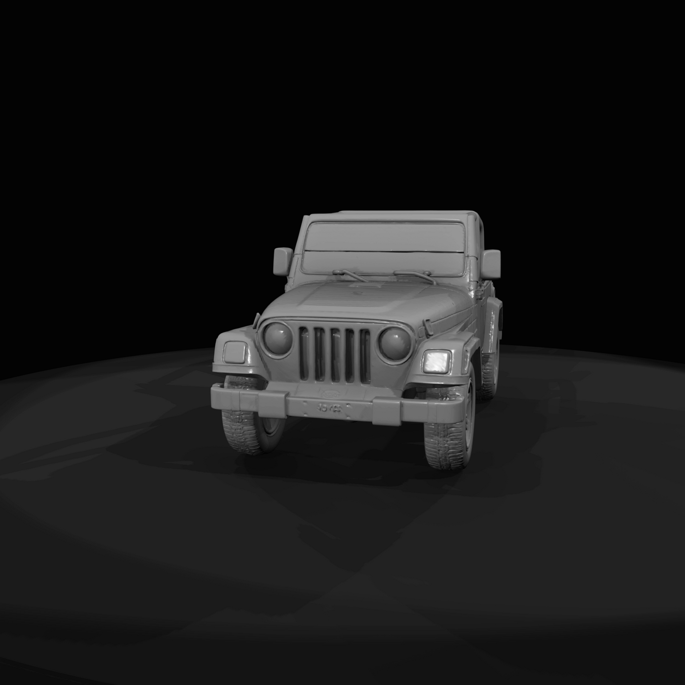 1997 Jeep Wrangler TJ (1990s) — second-generation, round headlights, classic open 4x4