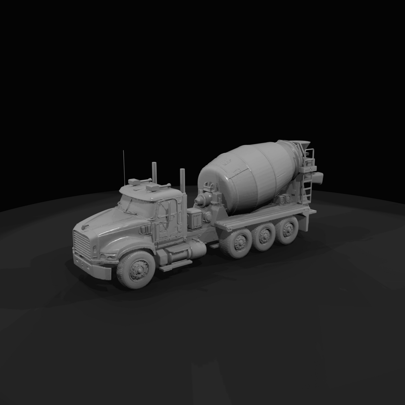 2002 Mack Granite ready-mix concrete truck (2000s) — American heavy-duty mixer, drum body