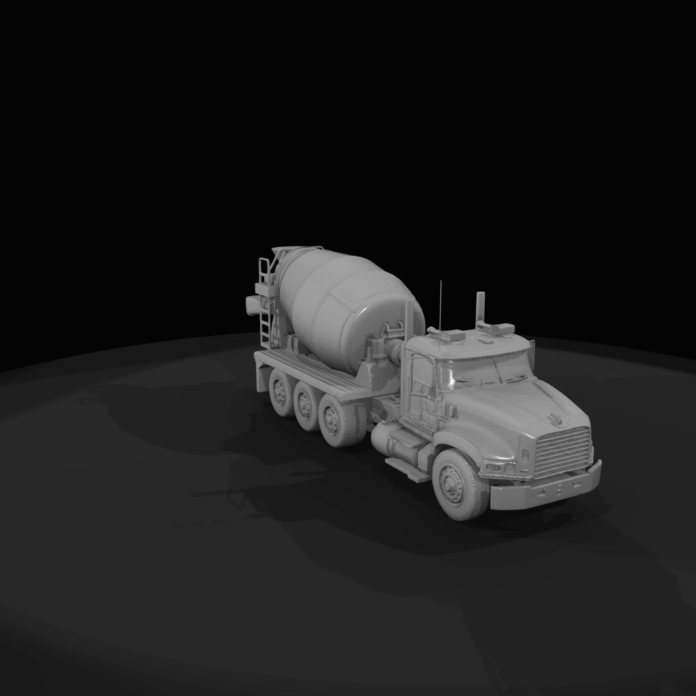 2002 Mack Granite ready-mix concrete truck (2000s) — American heavy-duty mixer, drum body
