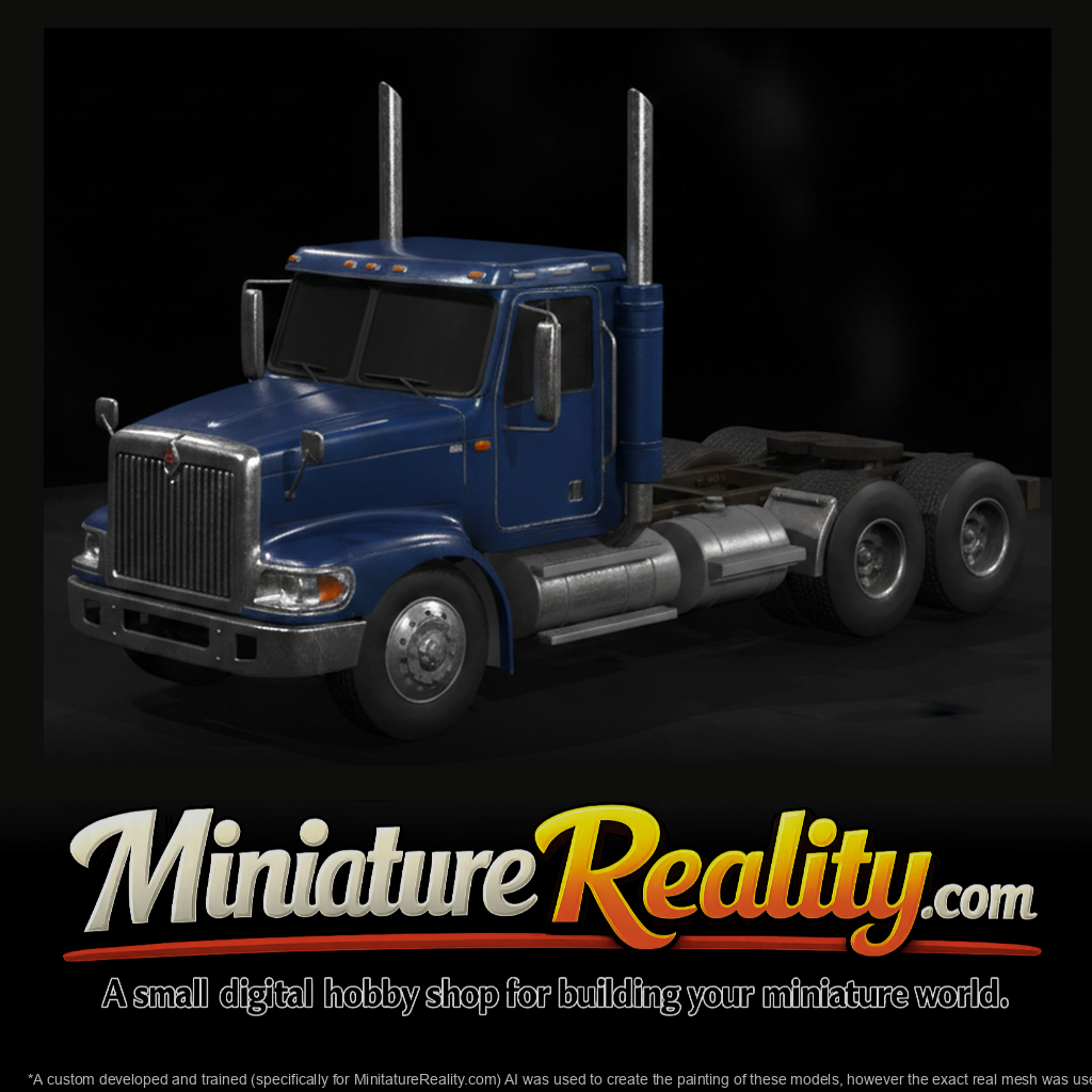 2005 International 9200i Daycab miniature, three-quarter view