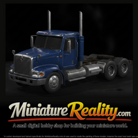 2005 International 9200i Daycab miniature, three-quarter view — thumbnail 3