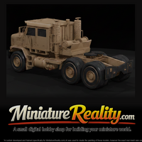 2008 Oshkosh HET Heavy Equipment Transporter miniature, three-quarter view — thumbnail 1