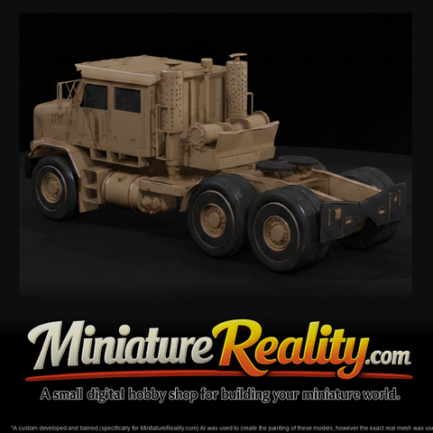 2008 Oshkosh HET Heavy Equipment Transporter miniature, three-quarter view