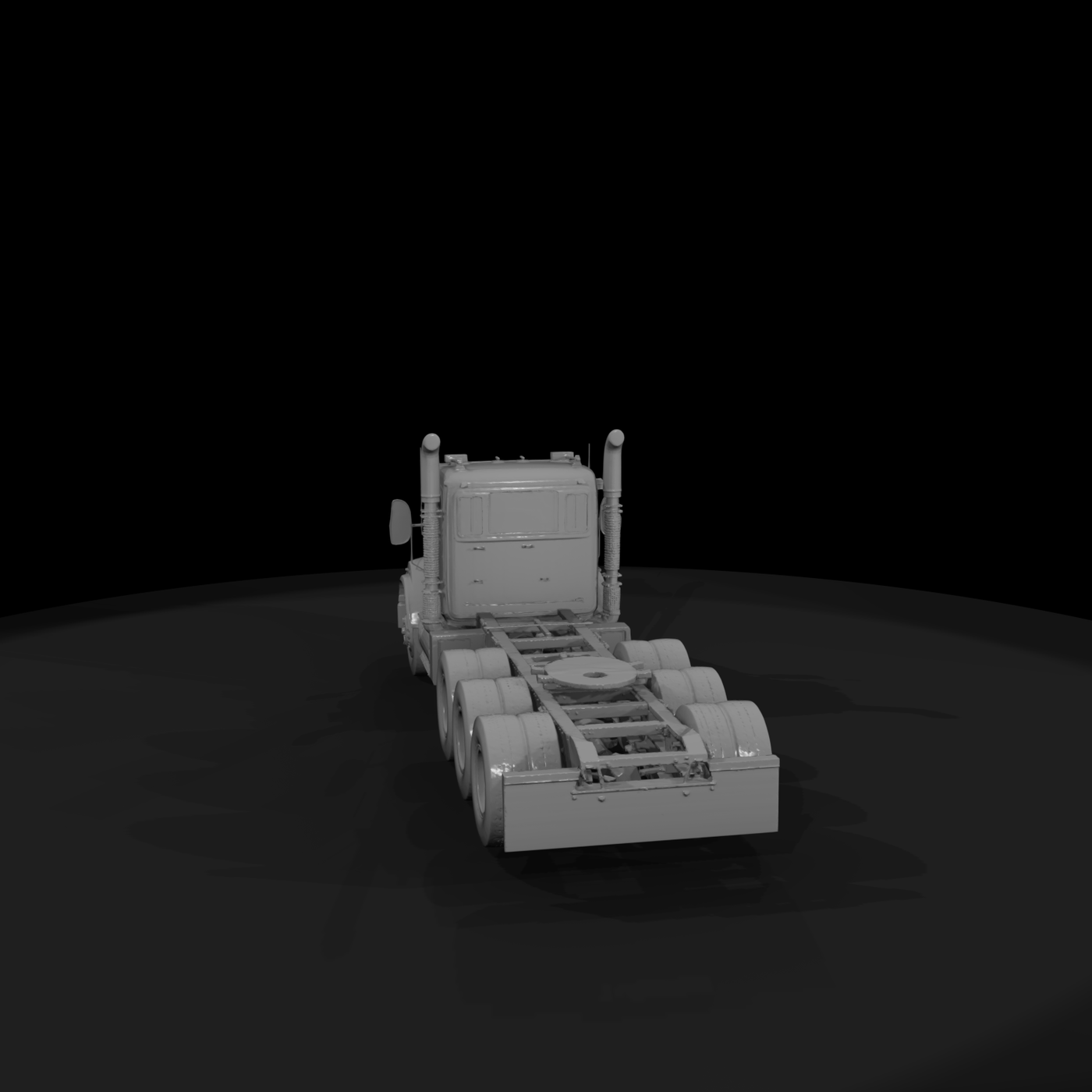 2013 Kenworth T880 4-Axle Chassis Truck (3D Printable)