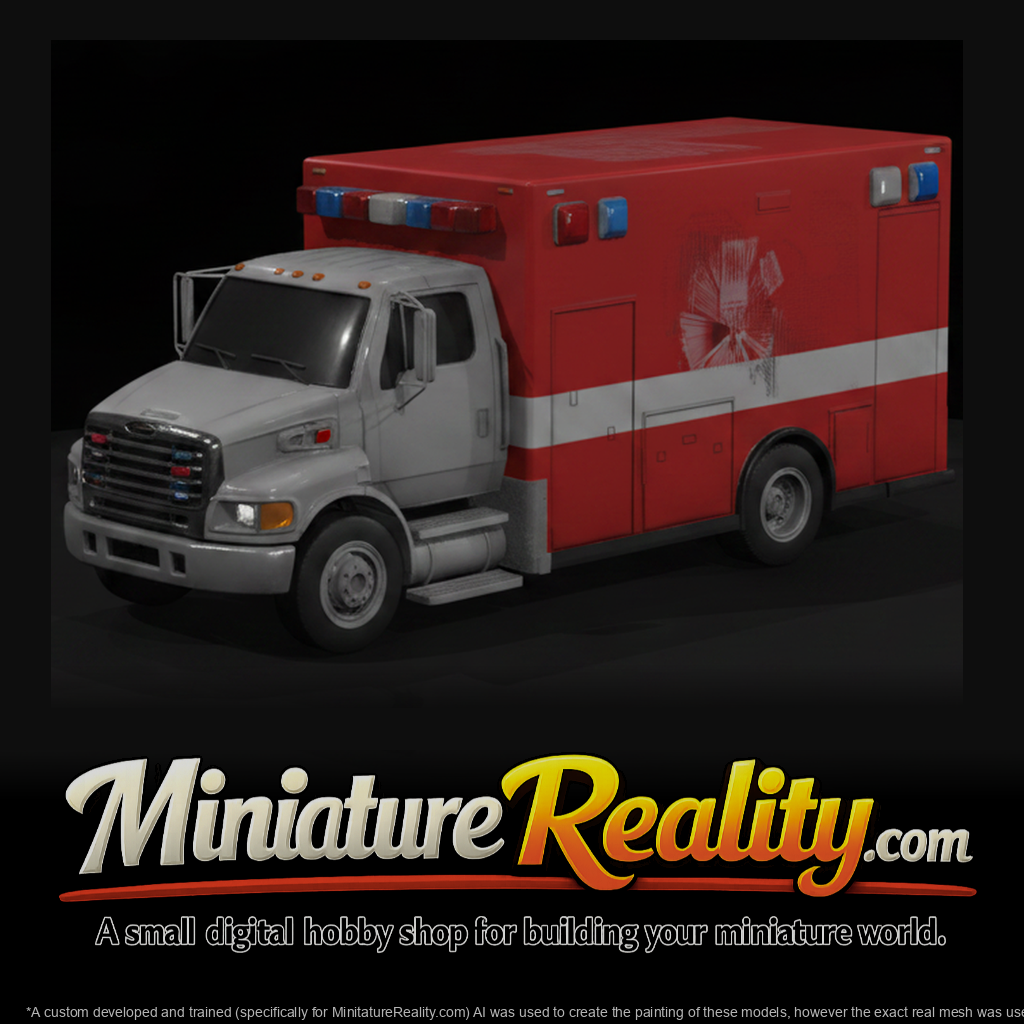 2014 Sterling Acterra Ambulance Truck miniature, three-quarter view