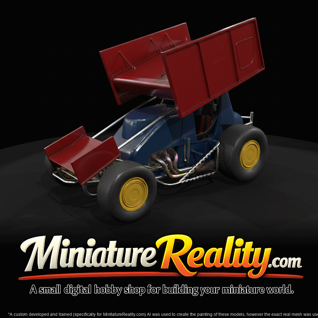 2014 Red Bull sprint car, dirt-track racing (2010s) — open-wheel winged sprint, livery replica