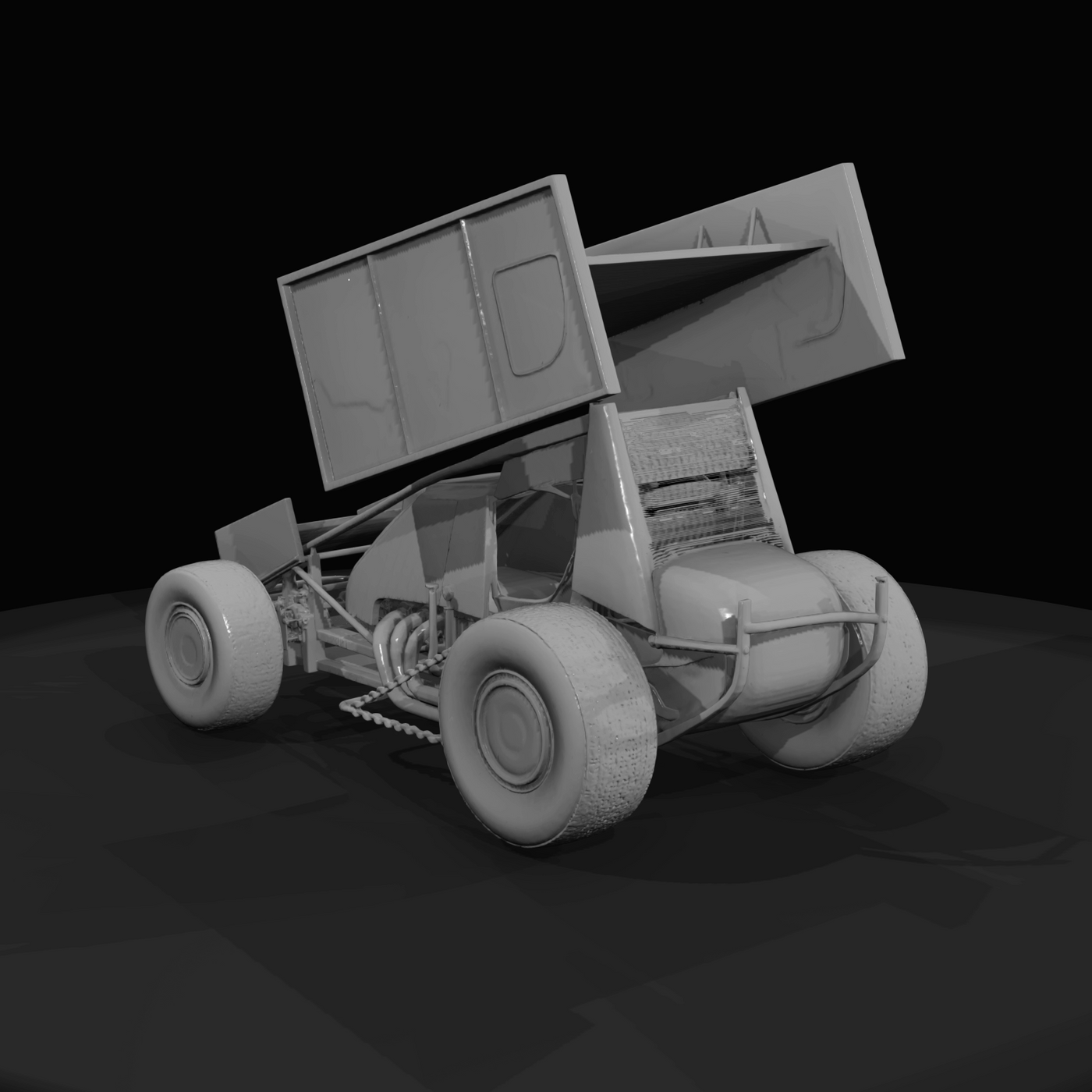 2014 Red Bull sprint car, dirt-track racing (2010s) — open-wheel winged sprint, livery replica