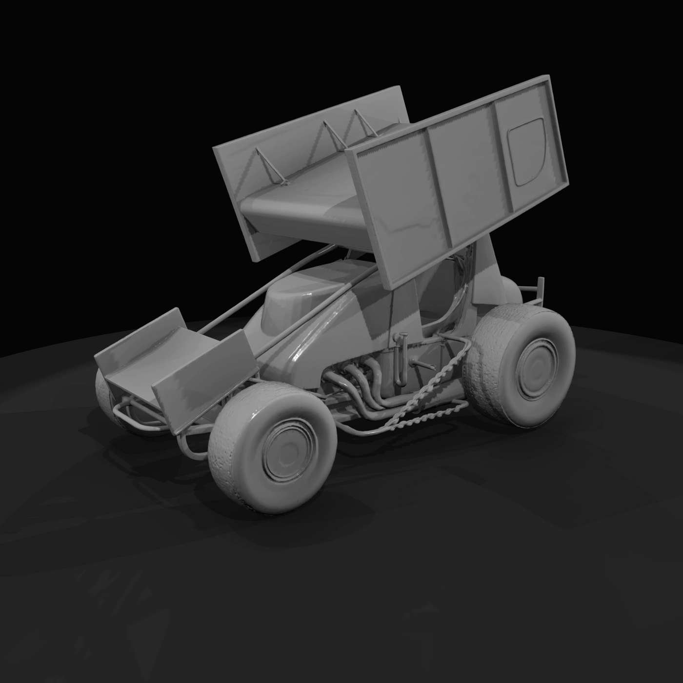 2014 Red Bull sprint car, dirt-track racing (2010s) — open-wheel winged sprint, livery replica