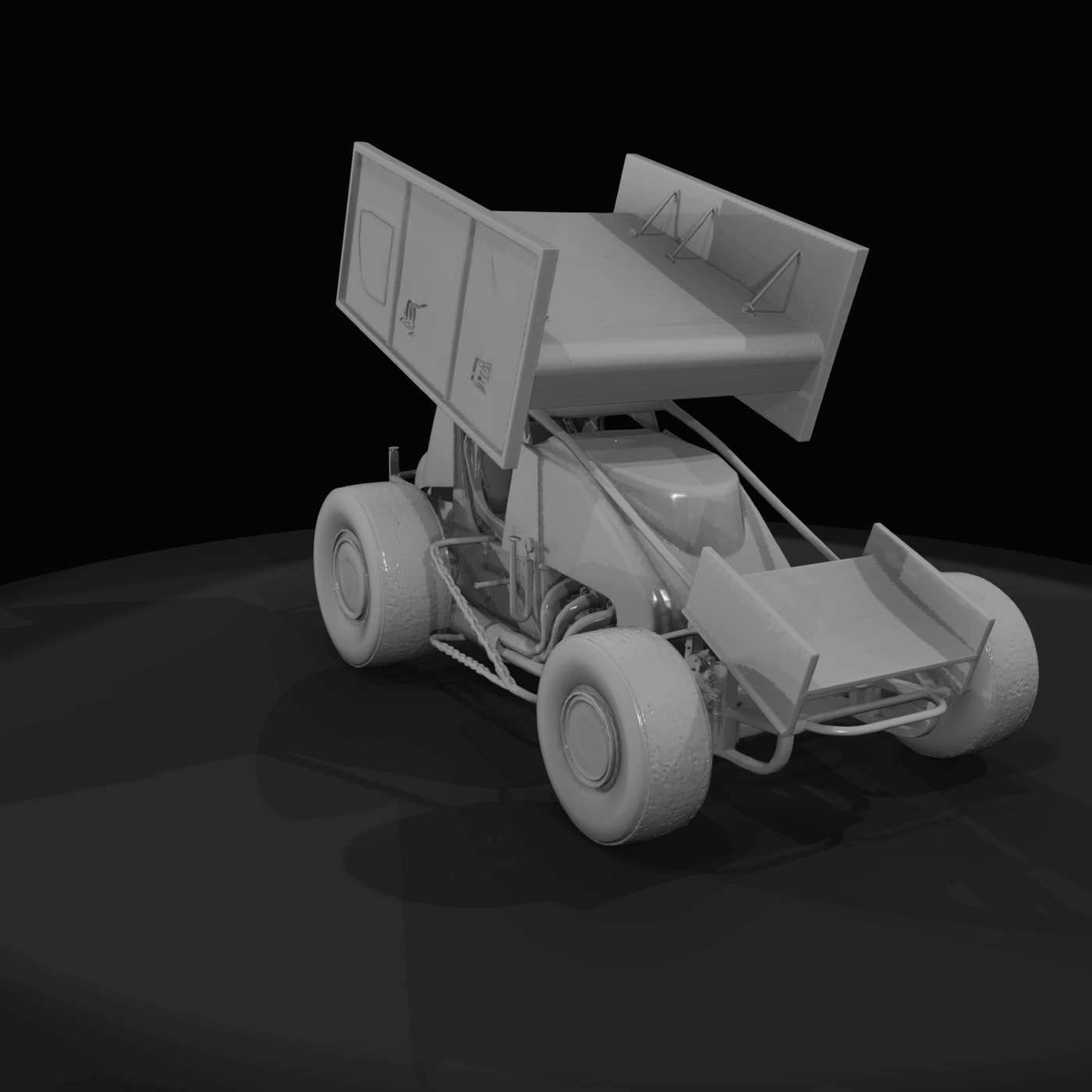 2014 Red Bull sprint car, dirt-track racing (2010s) — open-wheel winged sprint, livery replica
