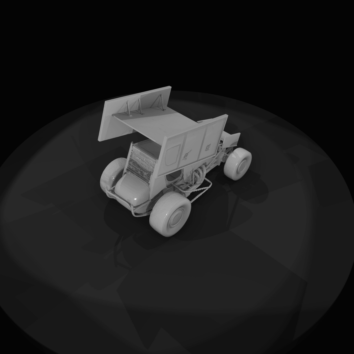 2014 Red Bull sprint car, dirt-track racing (2010s) — open-wheel winged sprint, livery replica