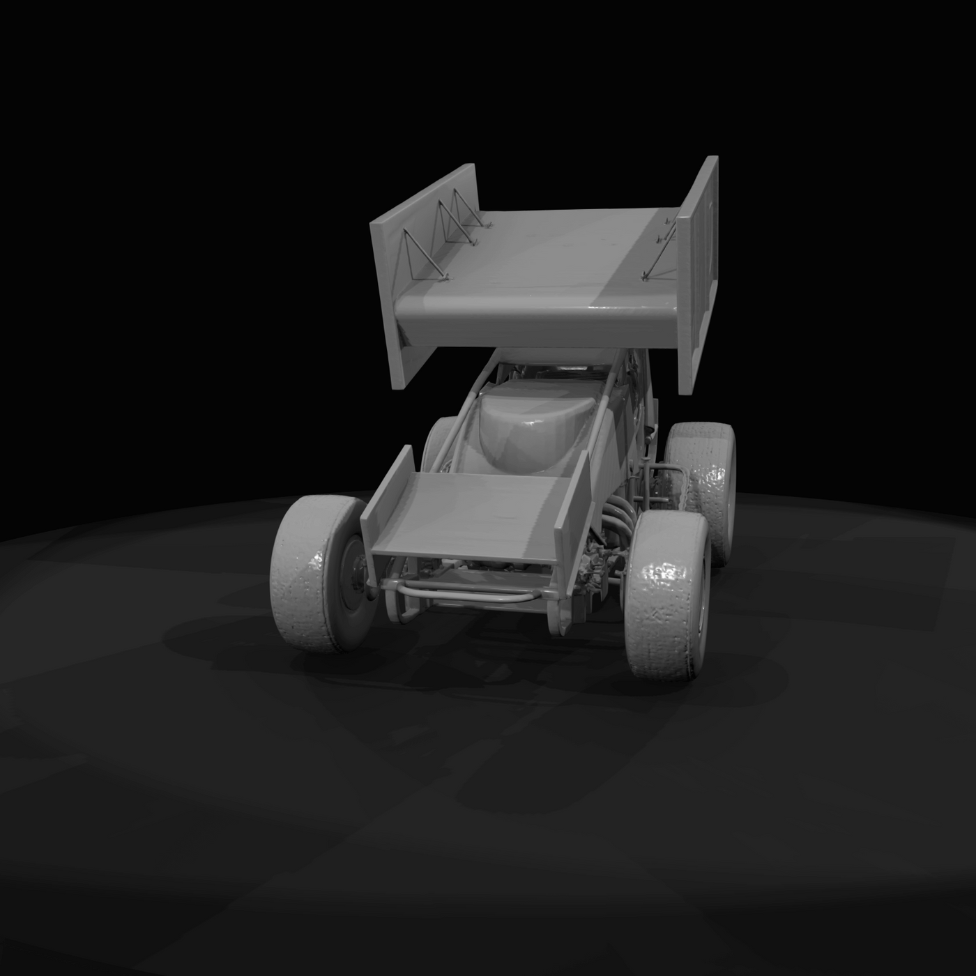 2014 Red Bull sprint car, dirt-track racing (2010s) — open-wheel winged sprint, livery replica