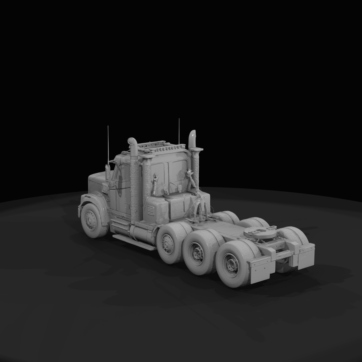 2017 Freightliner 122SD set-forward daycab tractor (2010s) — American severe-duty Class 8