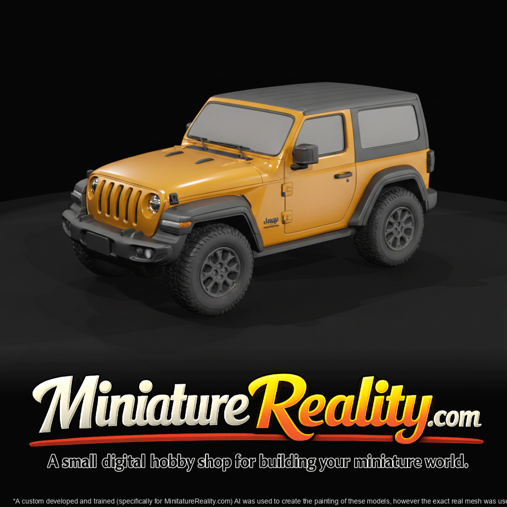2023 Jeep Wrangler JL Willys (Miniature 3D Printable)