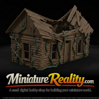 Abandoned Log Cabin miniature, three-quarter view — thumbnail 1